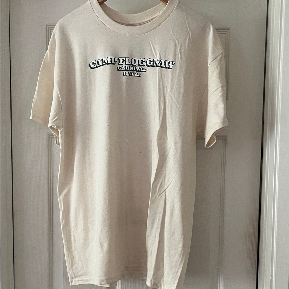 Camp Flog Gnaw  Cream Short Sleeve Tee cotton blend EUC